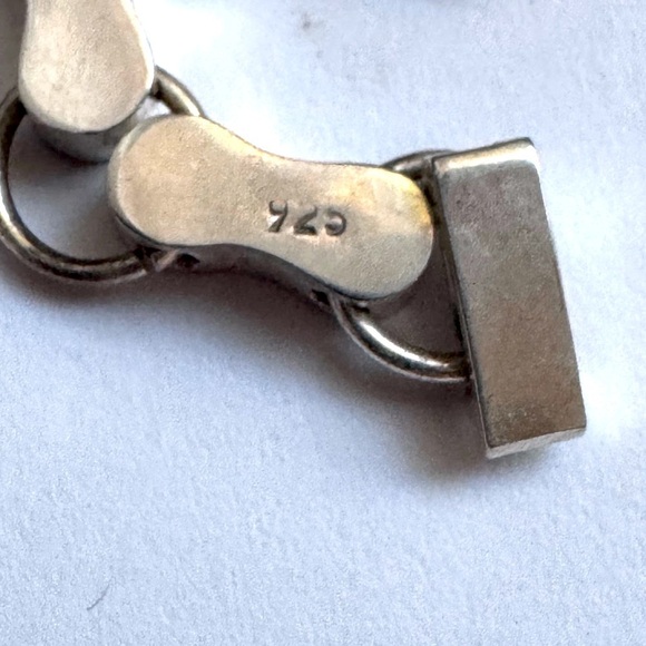 🐬 Vintage .925 Sterling Silver Dolphin Bracelet with Gold Plated Dolphins - Picture 3 of 15